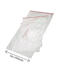 LDPE Druckverschlussbeutel 50my bis 190mm Breite