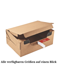 Versandverpackung mit Rücksendeverschluss - verschiedene Größen