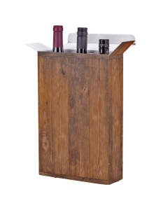 Geschenkverpackungen aus Wellkarton in Holzoptik