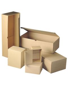Klappdeckelboxen braun in verschiedenen Größen