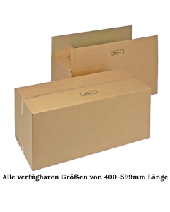 Faltkarton 2-wellig braun von 400-599mm Länge