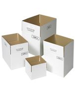 Faltkarton 1-wellig weiß 229x189x121mm #1505