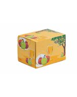 Bag in Box Karton mit Apfelbaum und Glas gelb 5 L #72064