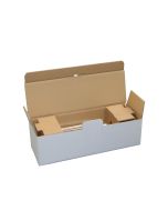 Flaschenversand Verpackung für 1 Flasche 0,75L mit passender Kartoneinlage 373x130x103mm #75101
