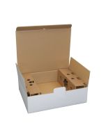 Flaschenversand Verpackung für 3 Flasche 0,75L mit passender Kartoneinlage 373x318x103mm #75103
