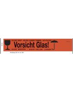 WARNKLEBEBAND #VORSICHT GLAS# Symboldruck
