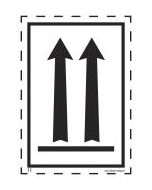 Gefahrgutetikett 80x110mm «Ausrichtungspfeile» Klasse 11